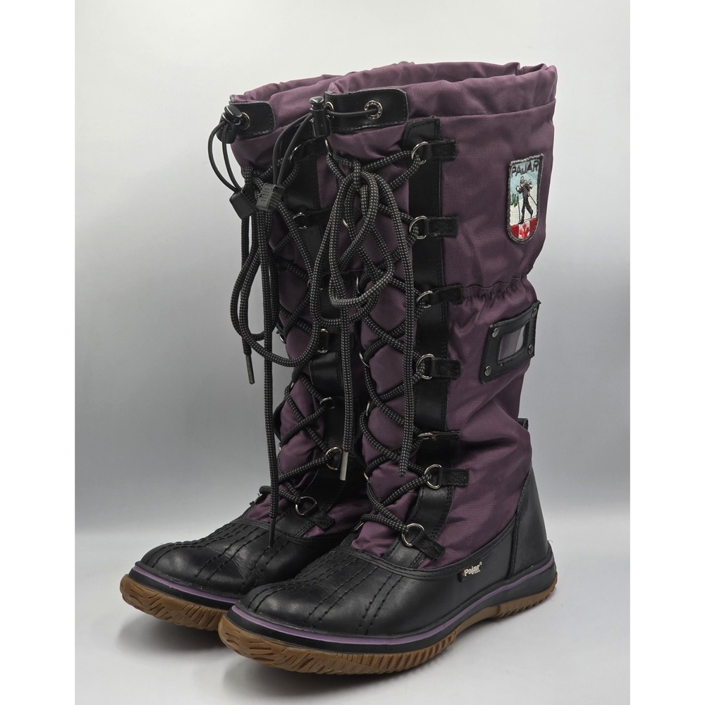 PAJAR Canada Grip Tall Snow Winter Boots Green Purple Womens Size 10 US 41 EU - Picture 2 of 11